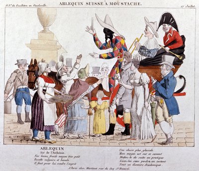 Bıyıklı bir İsviçreli harlequin. by Unknown artist