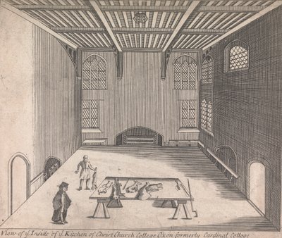 Oxon eski adı Cardinal College olan Christ Church College Mutfağınızın İçerisinden Bir Görünüm; [numaralandırılmamış] (Birinci Cilt) by Unknown artist