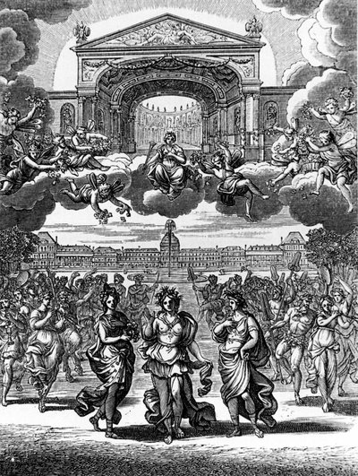 Jean Baptiste Lully (Giovanni Battista Lulli) (1632-1687) tarafından Alceste tarafından bir sahne. by Unknown artist