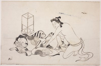 Shunga albümünden bir sayfa by Unknown artist
