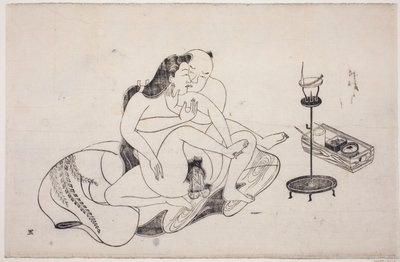 Shunga albümünden bir sayfa by Unknown artist