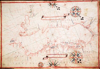 Adriyatik haritası, c.1620 (vellum) by Unknown artist