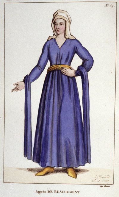 Agnès De Baudement, Beynin Hanımı (1130-1218). by Unknown artist