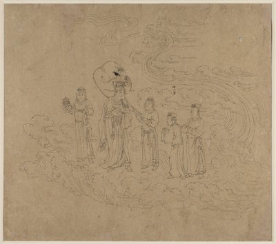 Taoist ve Budist Temaları Albümü: Taoist Tanrıların Alayı: Yaprak 10 by Unknown artist