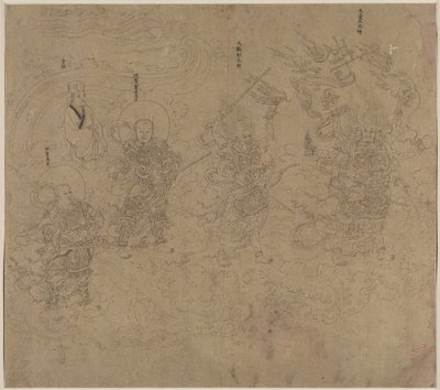 Taoist ve Budist Temaları Albümü: Taoist Tanrıların Alayı: Yaprak 11 by Unknown artist