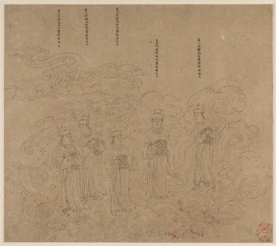 Taoist ve Budist Temaları Albümü: Taoist Tanrıların Alayı: Yaprak 22 by Unknown artist