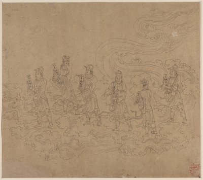 Taoist ve Budist Temaları Albümü: Taoist Tanrıların Alayı: Yaprak 23 by Unknown artist