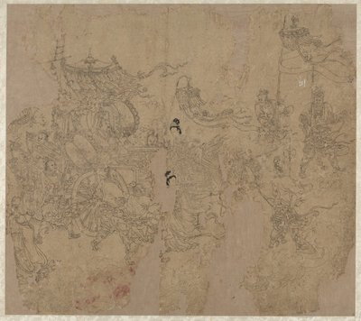 Taoist ve Budist Temaları Albümü: Taoist Tanrıların Alayı: Yaprak 3 by Unknown artist