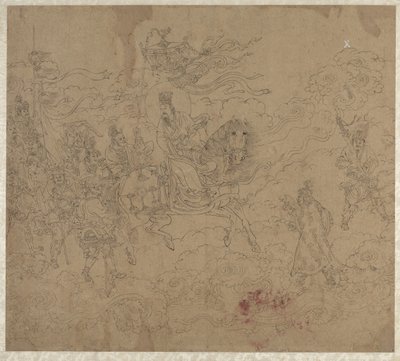 Taoist ve Budist Temaları Albümü: Taoist Tanrıların Alayı: Yaprak 4 by Unknown artist
