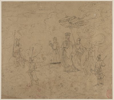 Taoist ve Budist Temaları Albümü: Taoist Tanrıların Alayı: Yaprak 8 by Unknown artist