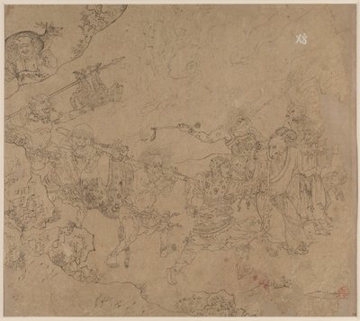 Taocu ve Budist Temaları Albümü: Dağda Ara: Yaprak 45 by Unknown artist