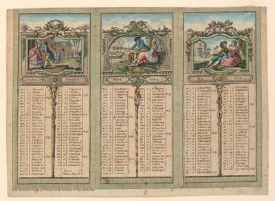 1789 için Almanak by Unknown artist