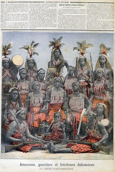 Amazonlar, savaşçılar ve Dahomean fetişleri (bugünkü Benin
