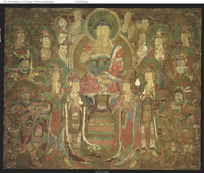 Amitabha Buddha ile Meclis 아미타불회도 by Unknown artist