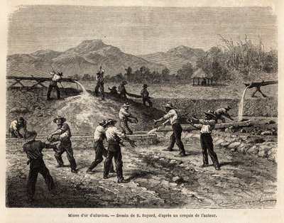 Bir alüvyon altın madeni, Kolombiya