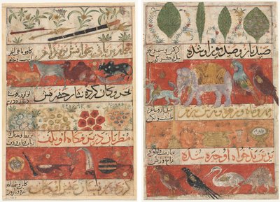 Hayvanlar, Kıymetli Taşlar, Madeni Paralar ve Müzik Aletleri (rekto); Muhammed İbn Badr al-Din Jajarmi