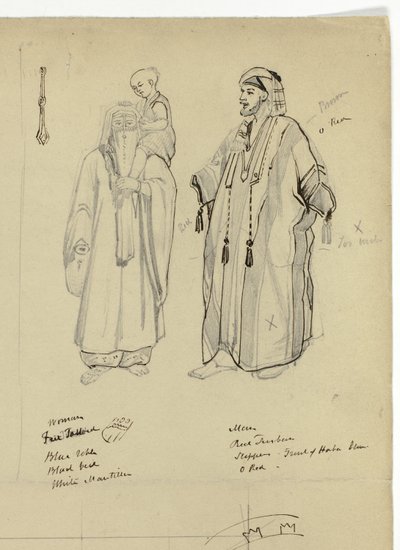 Arap Adam, Kadın ve Çocuk by Unknown artist