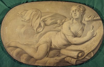 Mimari (alegori, Hôtel La Rivière için dekoratif resim, ardından Canillac by Unknown artist