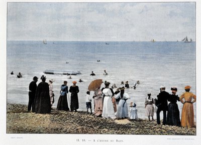 19. yüzyılın sonlarında Atlantik sahillerinde yıkanmak by Unknown artist