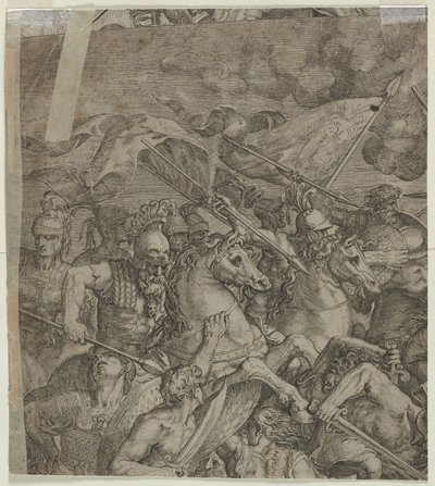 Milvian Köprüsü Savaşı (parça) (verso) by Unknown artist