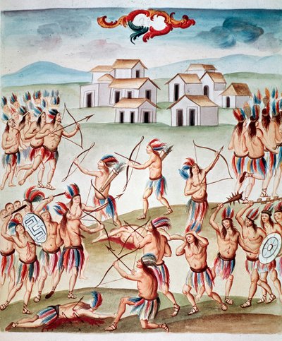 Savaş sahnesi, Acolman, Meksika