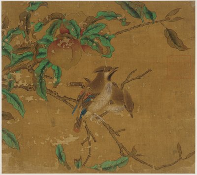 Kuşlar ve şeftali by Unknown artist