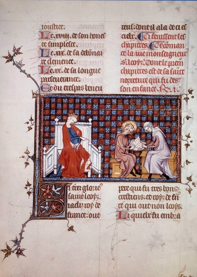 Fransa Kraliçesi Blanche de Castille (1188-1252), oğlu IX. , BN by Unknown artist