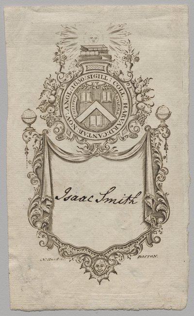 Kitap Plakası: Üzerinde Isaac Smith yazılı Arması by Unknown artist
