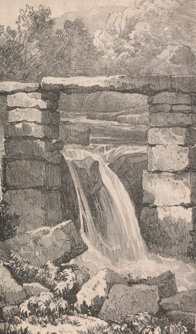 Şelalenin Üzerindeki Köprü by Unknown artist
