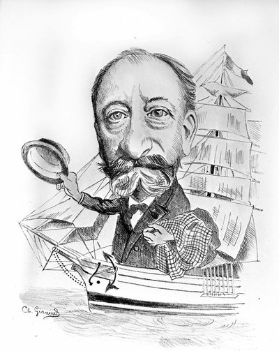 Camille Saint Saens (Saint-Saens) (1835 - 1921), Fransız besteci üzerine karikatür. by Unknown artist