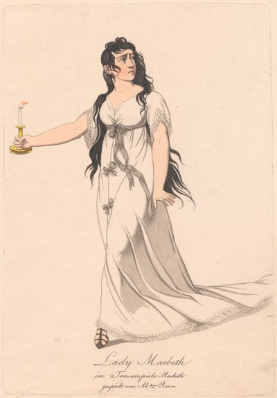 Bir Alman Macbeth Üretiminden Karakterler (altı gravürden biri) by Unknown artist