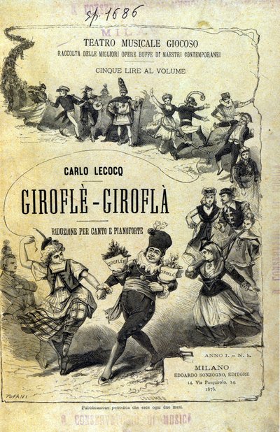 Charles Lecocq ""Giroflè - Girofla"". Notalar kapağı. by Unknown artist