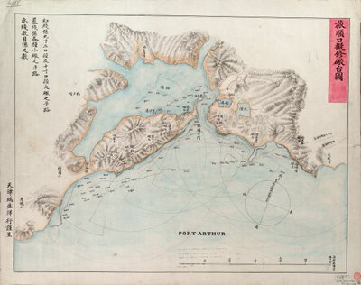 Port Arthur Haritası, c.1885 (baskı) by Unknown artist