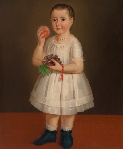 Çocuk Holding Meyve by Unknown artist