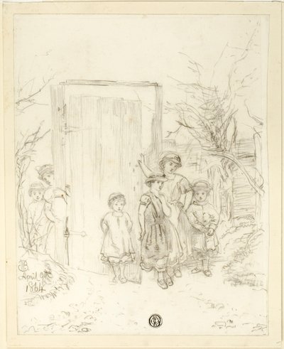 Kapının Yanındaki Çocuklar by Unknown artist