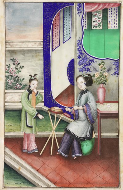Çin Figürleri (kağıt üzerine bordo) by Unknown artist