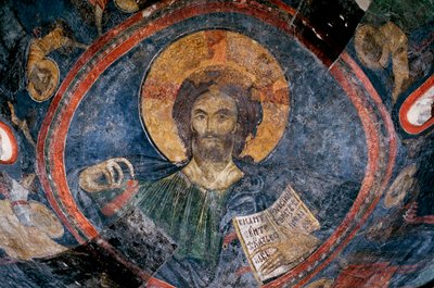 Christ Pantocrator - Anonim - 13. yüzyıl - Fresk - Boyana Kilisesi, Sofya, Bulgaristan ©FineArtImages/Leemage by Unknown artist