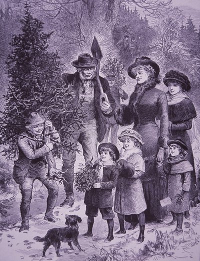 Noel ağacı satıcısı (gravür) by Unknown artist
