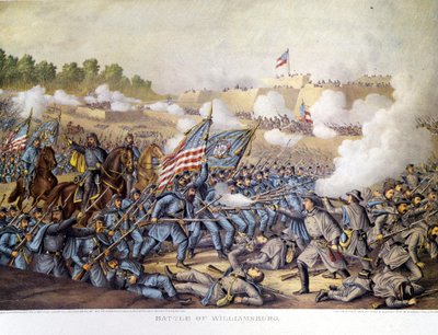 İç Savaş (1861 - 1865), Amerikan İç Savaşı: 05/05/1862. Williamsburg Savaşı. Oymak. by Unknown artist