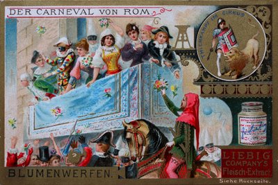 Koleksiyonerin resim serisi Roma Karnavalı, Çiçek Fırlatma by Unknown artist