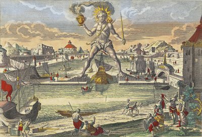 Rodos Heykeli - “” Rodos Heykeli”” (Colosso di Rodi) - 18. yüzyıl gravürü by Unknown artist