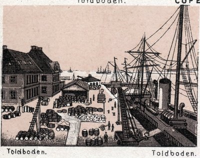 Kopenhag (Kopenhag), Danimarka: Toldboden (liman, liman) görünümü. “” Dünya 168 görüş gösteriyor”” Tarihsiz (19. yüzyılın sonları) by Unknown artist