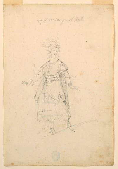Kostüm Tasarımı: Bir Bale İçin Kadın Şarkıcı by Unknown artist