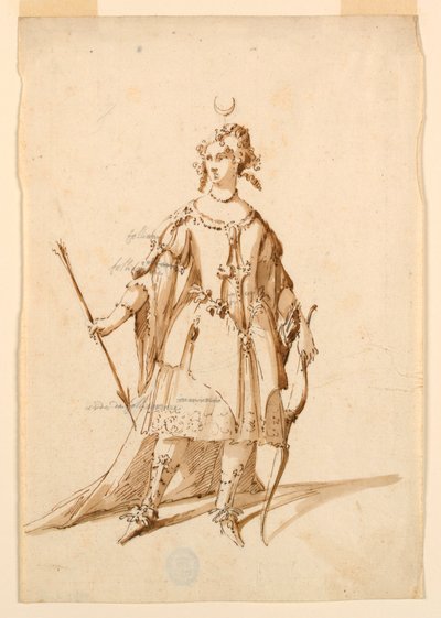 Kostüm Tasarımı: Bir Bale için Diana by Unknown artist