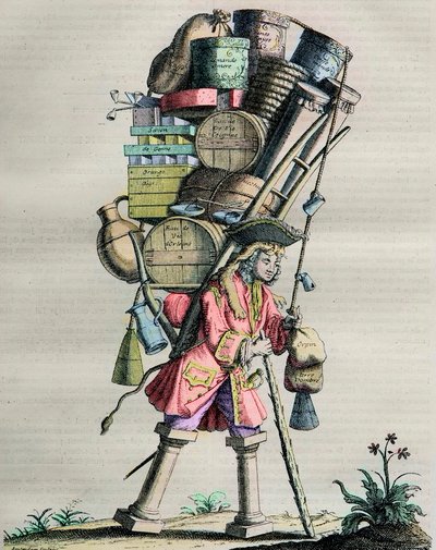 Yüzyıl boyunca Parisa kostümleri - Gravür no. "Admire la Force" başlıklı 81 - Armand Nompar II de Caumont (1679-1761) La Force Dükü