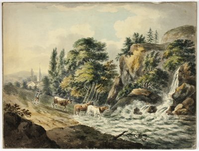 Nehre Sürüklenen İnek Sürüsü by Unknown artist