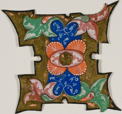 Koro Kitabından Yapraklarla Süslenmiş Baş Harf "I" by Unknown artist