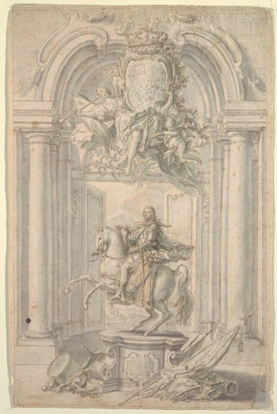 Charles III Binicilik Anıtı için Tasarım by Unknown artist