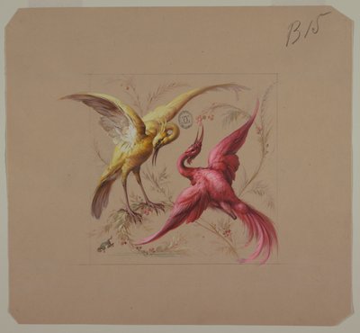 Duvar Kağıdı ve Tekstil Tasarımı: Çiçekler ve Kuşlar by Unknown artist