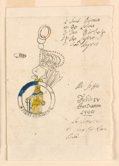 Sicilya Askeri Düzeninin Rozeti için Tasarım by Unknown artist